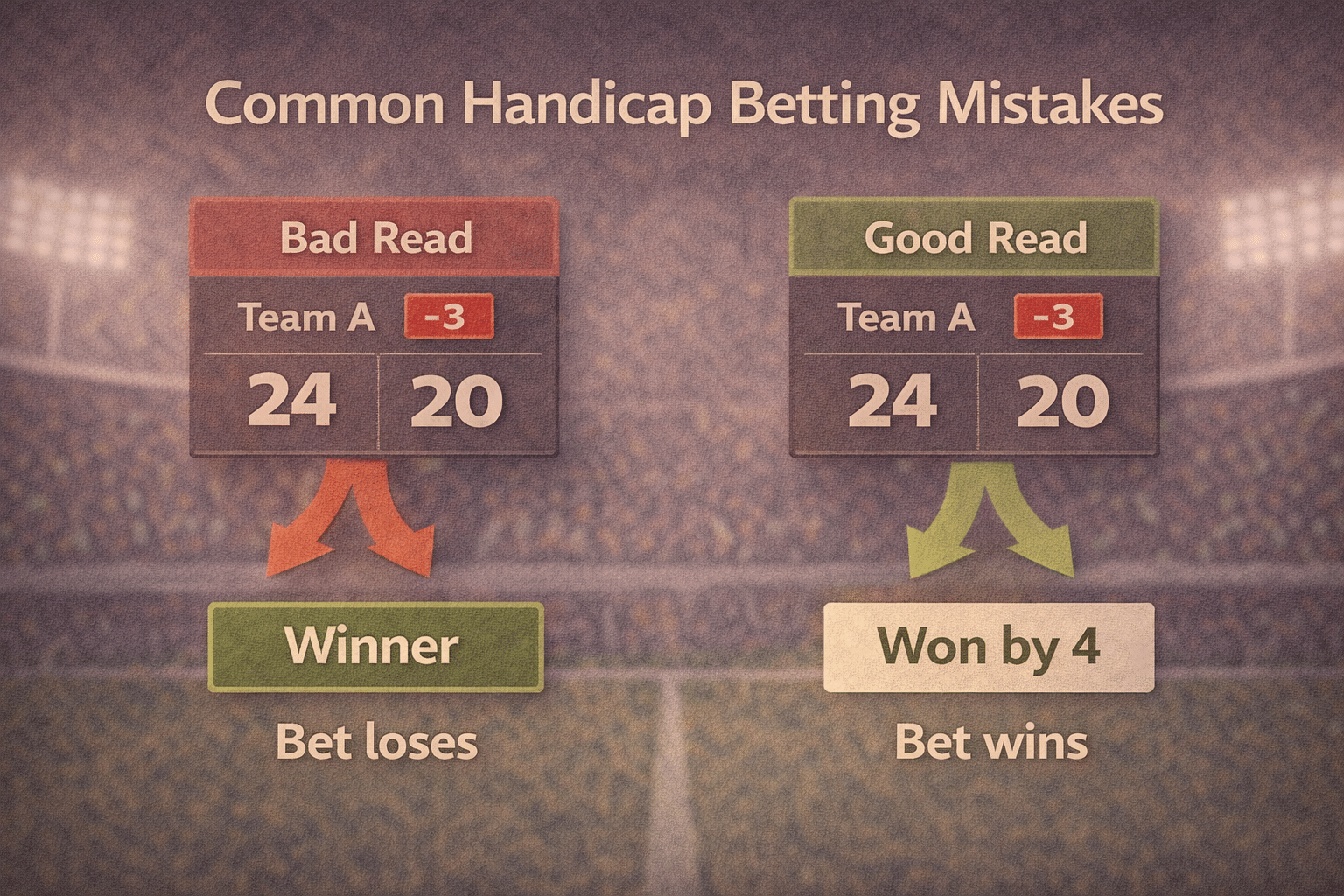 Handicap bet mistakes